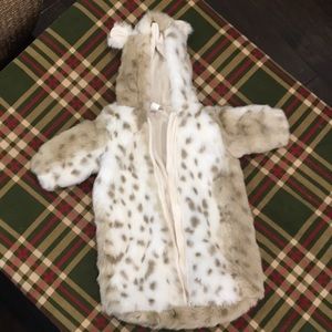 Restoration Hardware Luxe faux fur baby bunting
